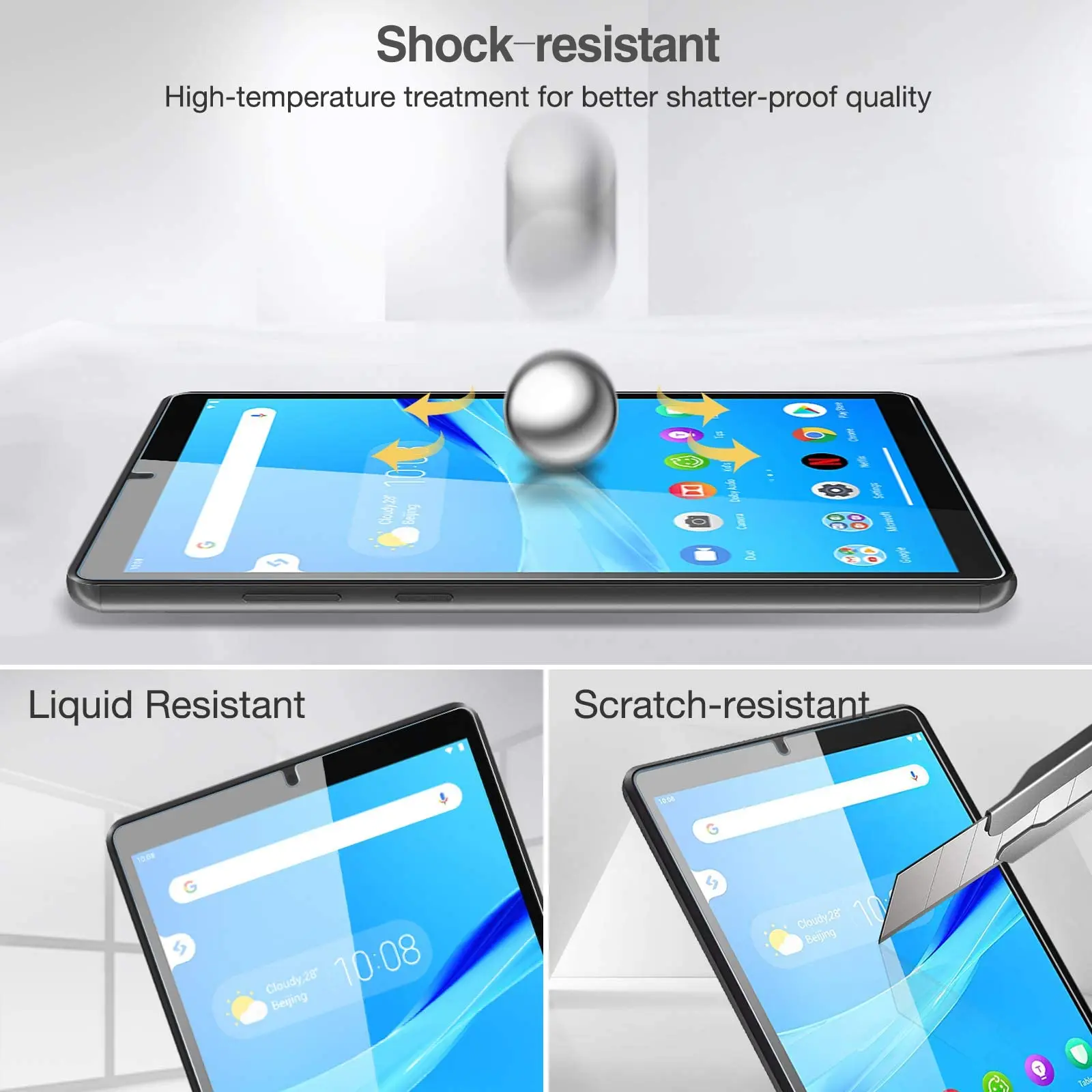 Screen Protector for Lenovo Tab M8 HD LTE 2021/Tab M8 HD/Smart Tab M8 / M8 FHD 2019 Tempered Glass for Lenovo M8 8.0 Inch