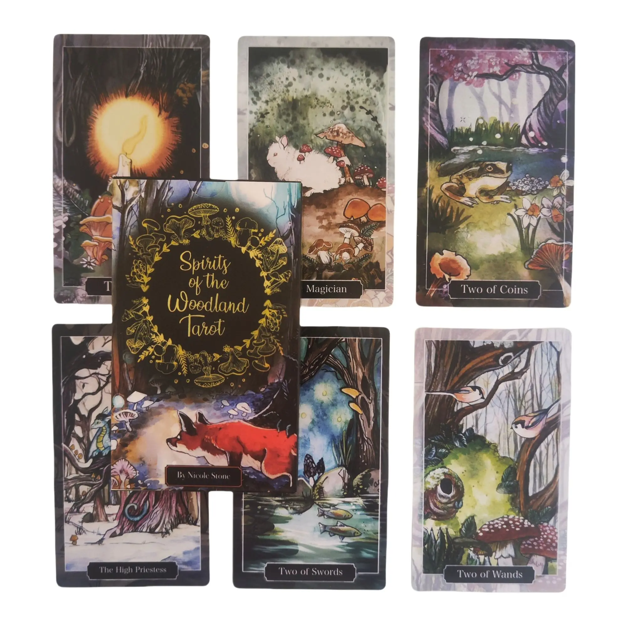 Big Size 12x7cm Spirits of The Woodland Tarot With Guidebook For Christmas Gift Party Divination Board Game Kids Toys Card Game