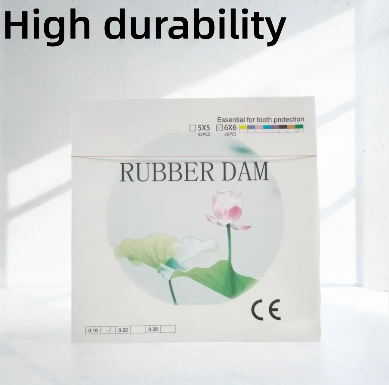 

Лист зубной резины для взрослых, барьер из натурального латекса, плотность 0,18, отбеливание зубов 6 "* 6", розовый, синий