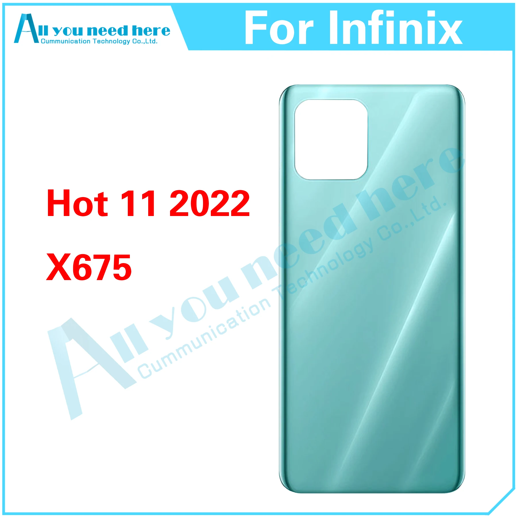 

10PCS For Infinix Hot 11 2022 X675 Hot11 Rear Case Battery Back Cover Door Housing Repair Parts Replacement