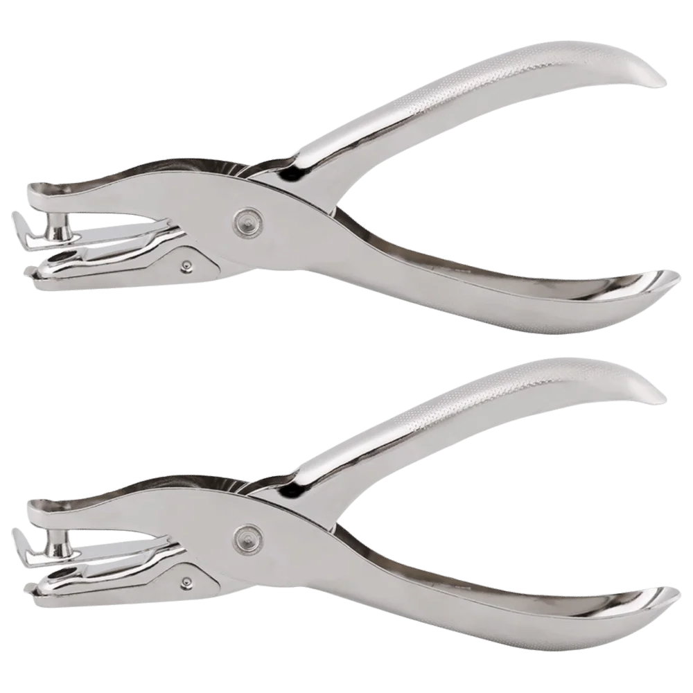 2pcs Punches 6mm Single Hole Puncher Metal Silver Circle Cutting Tool Loose Leaf Puncher Scrapbooking