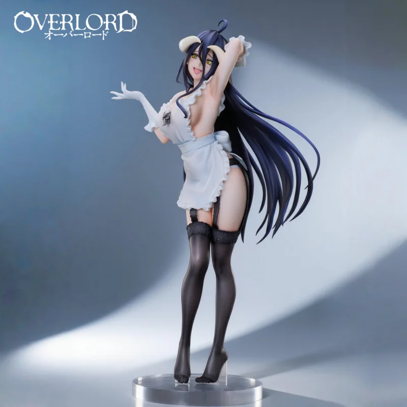 In Stock 1/7 elCOCO Overlord Albedo Maid Costume Version Anime Figure Black Lace Style Desktop Cute Trendy Toy Collection Model