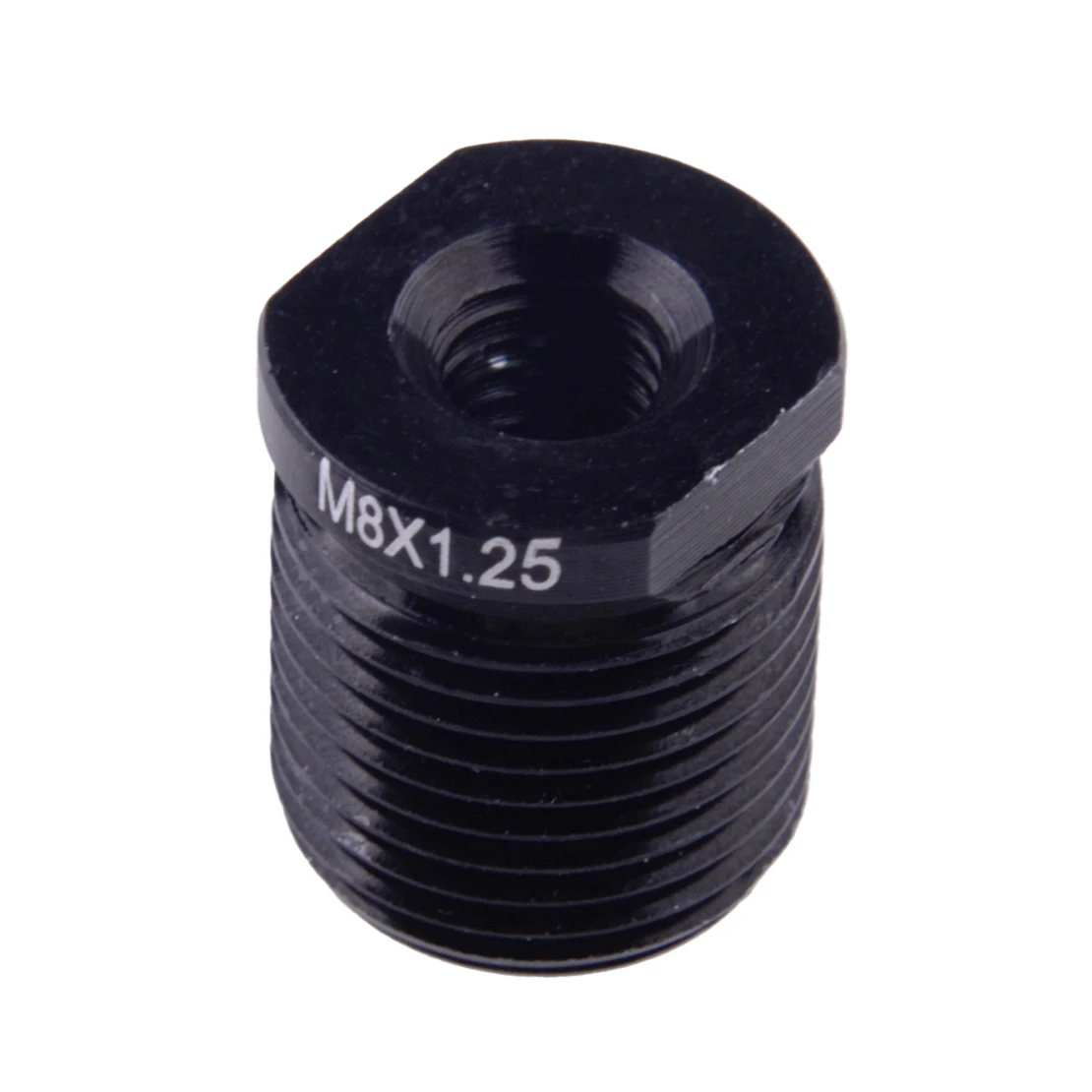 Car Gear Shift Knob Thread Adapter Nut Insert Connector M8x1.25 Black Aluminum Alloy