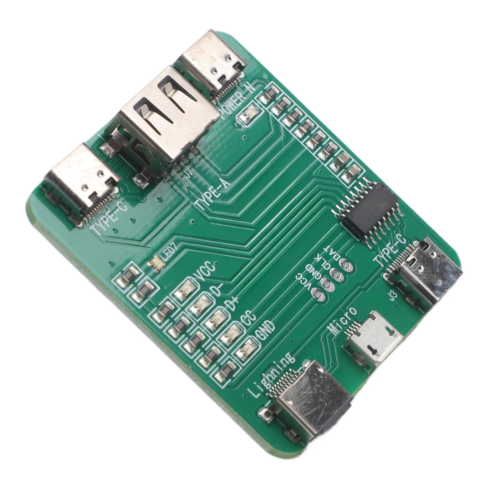 Data Cable Testing Board USB Tester for Short Circuit Switch Function LED Indicators Compatible with Various Cable Types