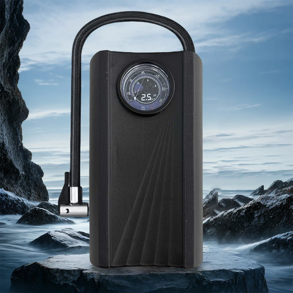 

Портативный насос для накачивания автомобильных шин 150PSI, надувной насос для автомобильных шин, высокоточный электрический воздушный компрессор, ЖК-дисплей для авто мотоцикла