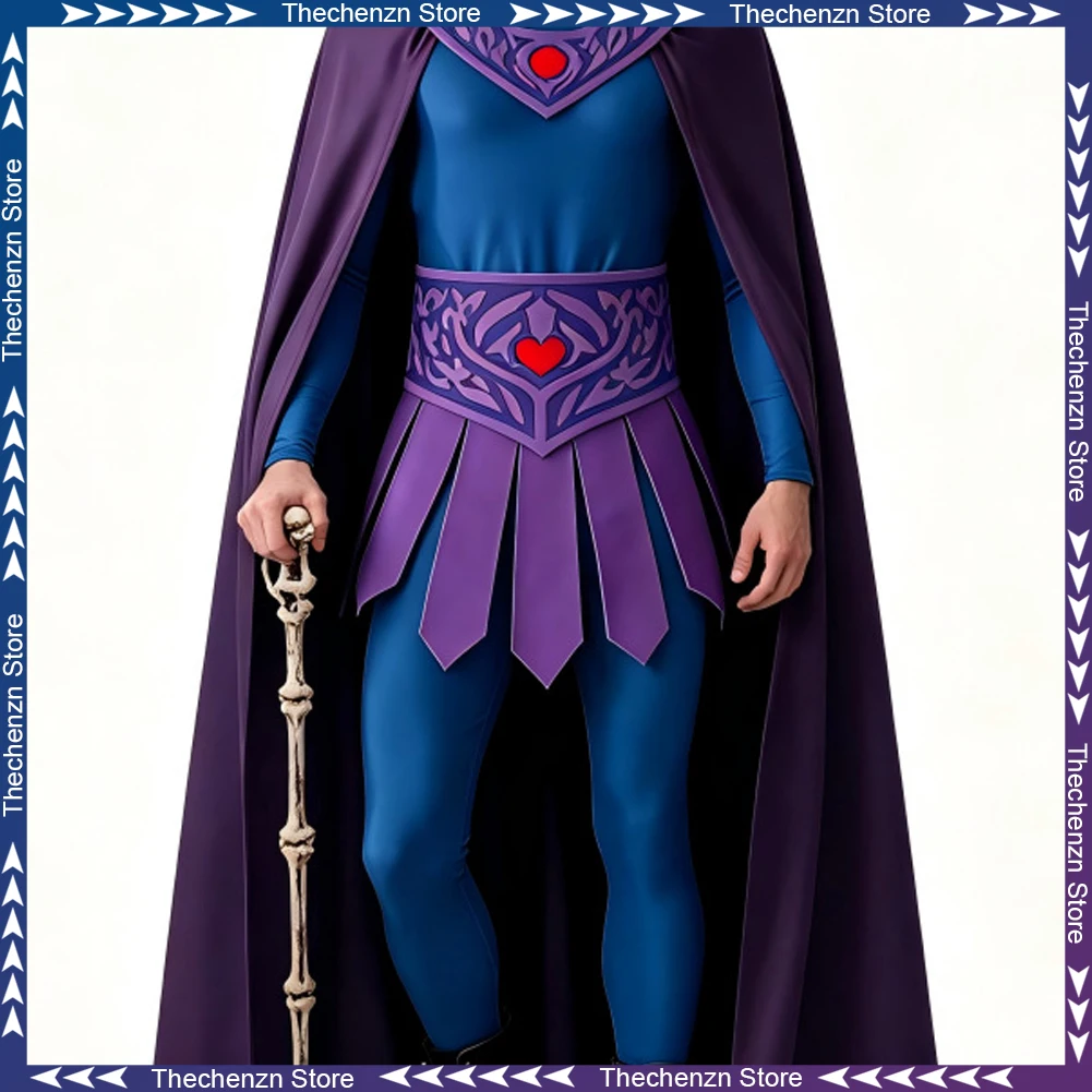 Fancy Dress 2026 Movie Skeleton King Cosplay For Men Jumpsuit Cloak Universe For Masters Man Costume Halloween Male Party Outfit
