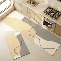 Kitchen Floor Mat Pvc Waterproof Oil-proof Carpet Mats Long Home Decoration Leather Rug Non-slip Custom 주방 카펫 Alfombra Cocina