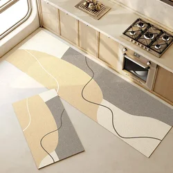 Tapis en PVC imperméable et résistant à l'huile pour sol de cuisine, long, en cuir, décoration de la maison, personnalisé