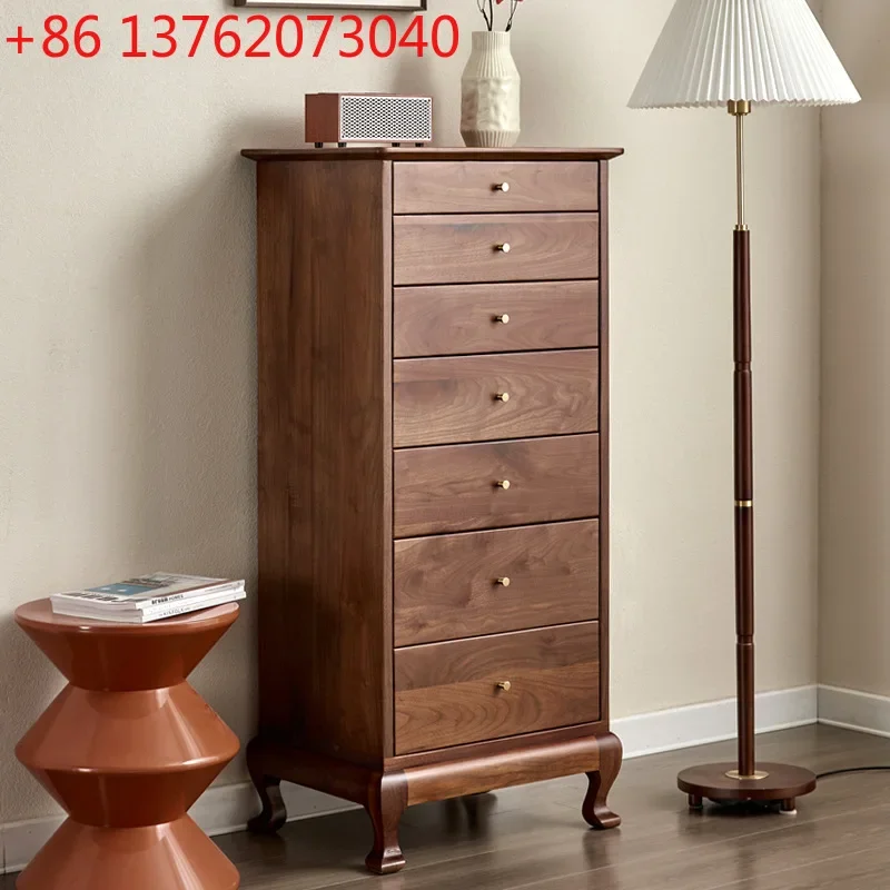 

Комод из черного ореха для дома и спальни, простой, полностью из массива дерева, для дома и спальни.