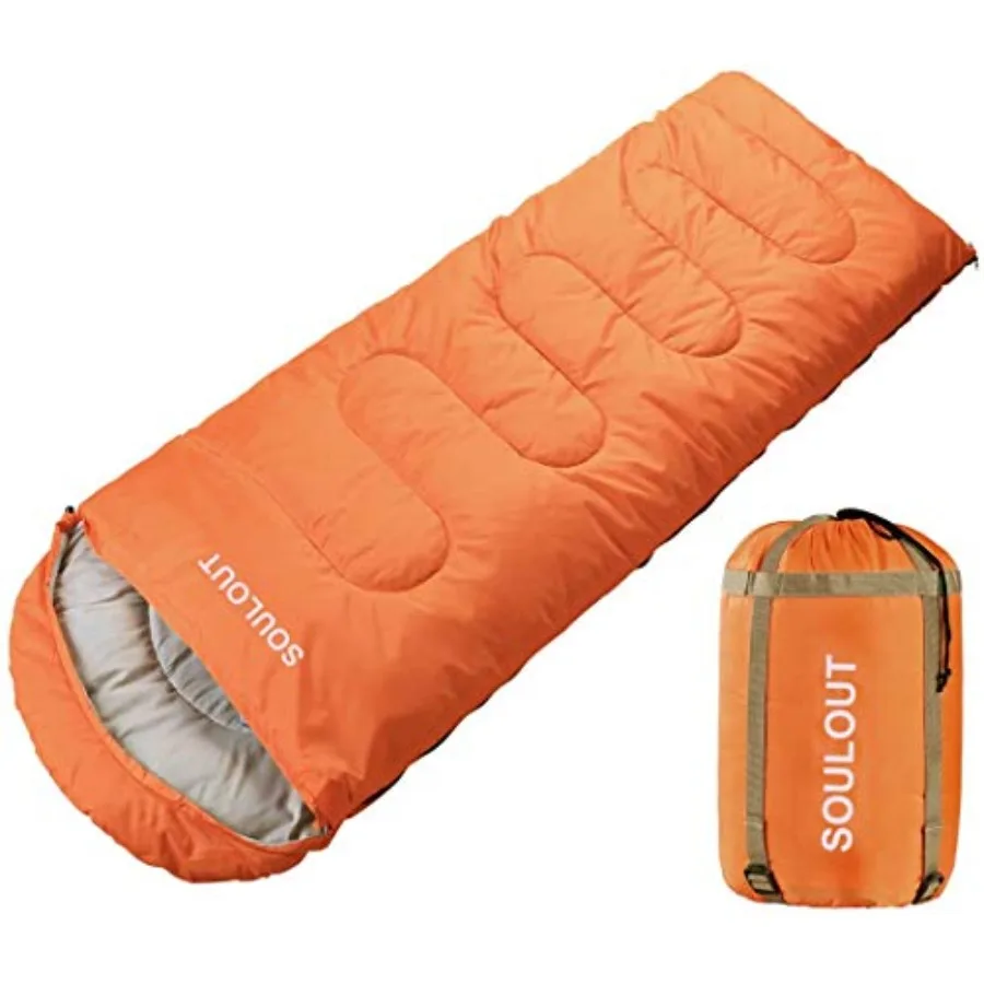 

3-4 Season Sleeping Bag for Adults and Lightweight Warm Cold Weather Camping Bag with Waterproof Compression Sack Portable for