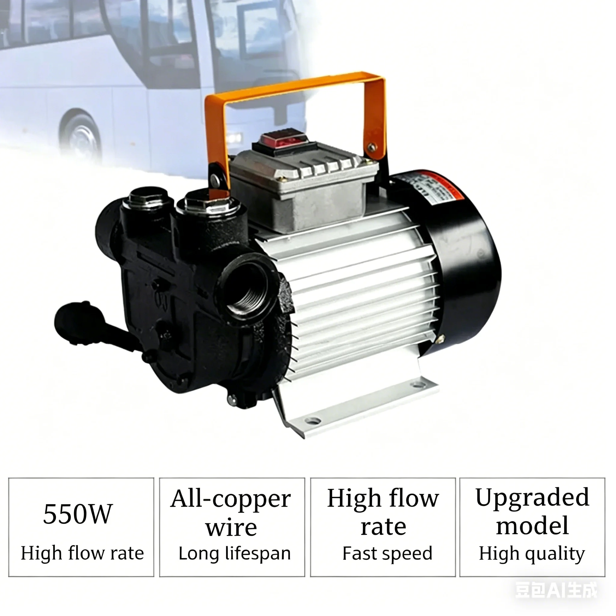220V Electric Diesel Fuel Transfer Pump Self-Priming Suction Oil Pump High Flow Refueling Pump for Vehicle Truck Tank view 3