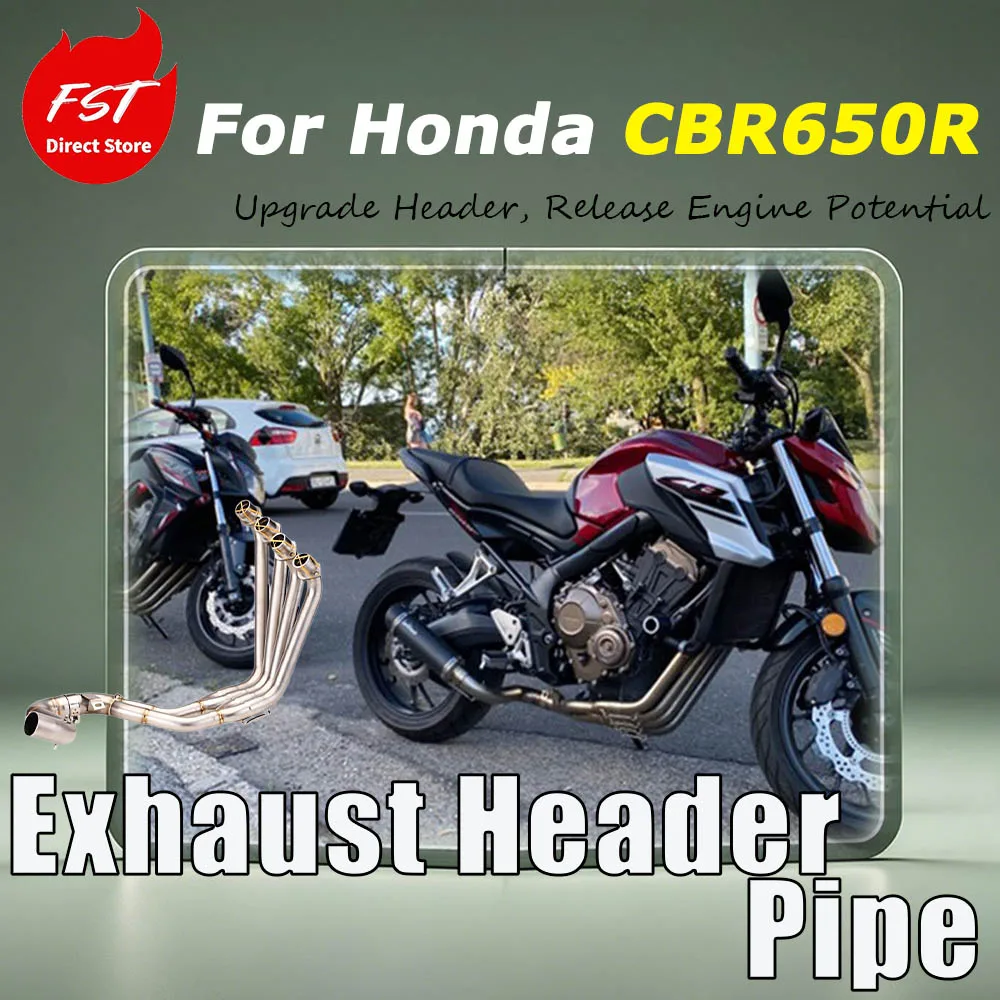 For Honda CBR650R models from 2014 to 2019 - Customized stainless steel front section for exhaust system Optimize exhaust flow