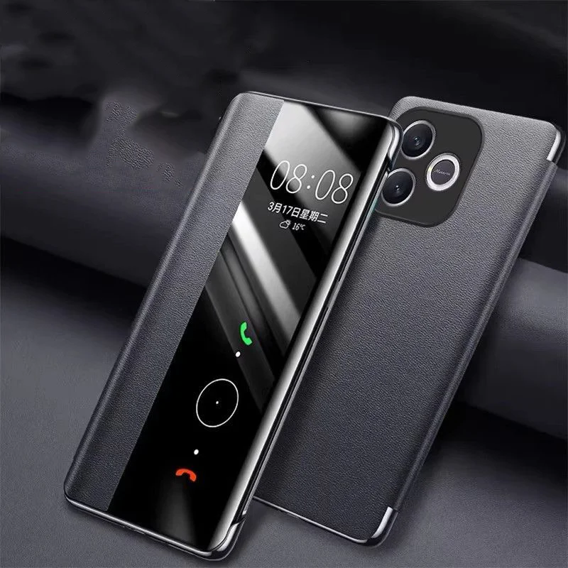 For Honor 600 Lite 2026 Case Clear Window View PU Leather Flip Case For Honor 600 Lite 600Lite Phone Cover Honor600 Lite Fundas