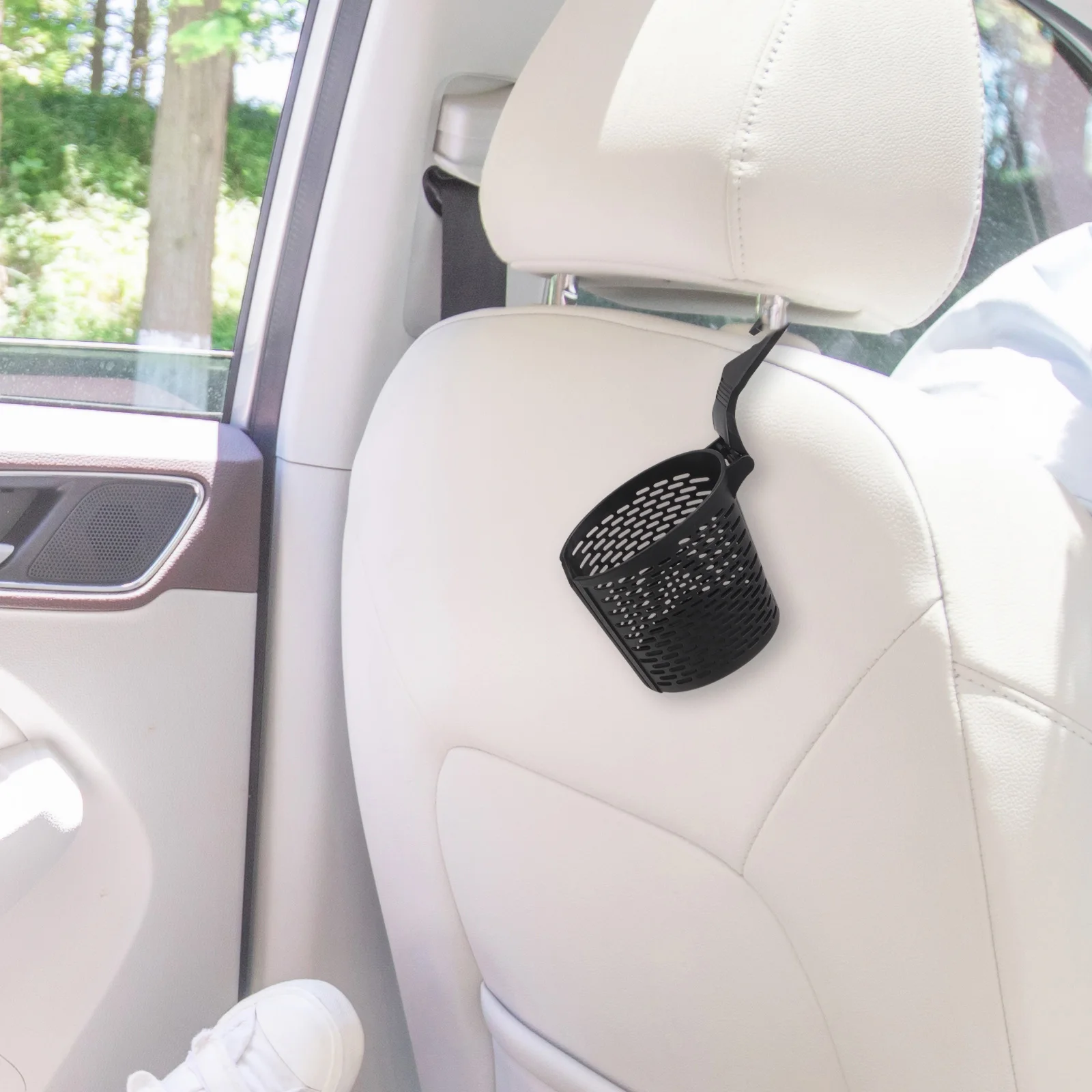 

2pcs Car Drink Holders Black Headrest Cup Coffee Holder Beverage Water Organizer Storage Solution Car Seat Holder