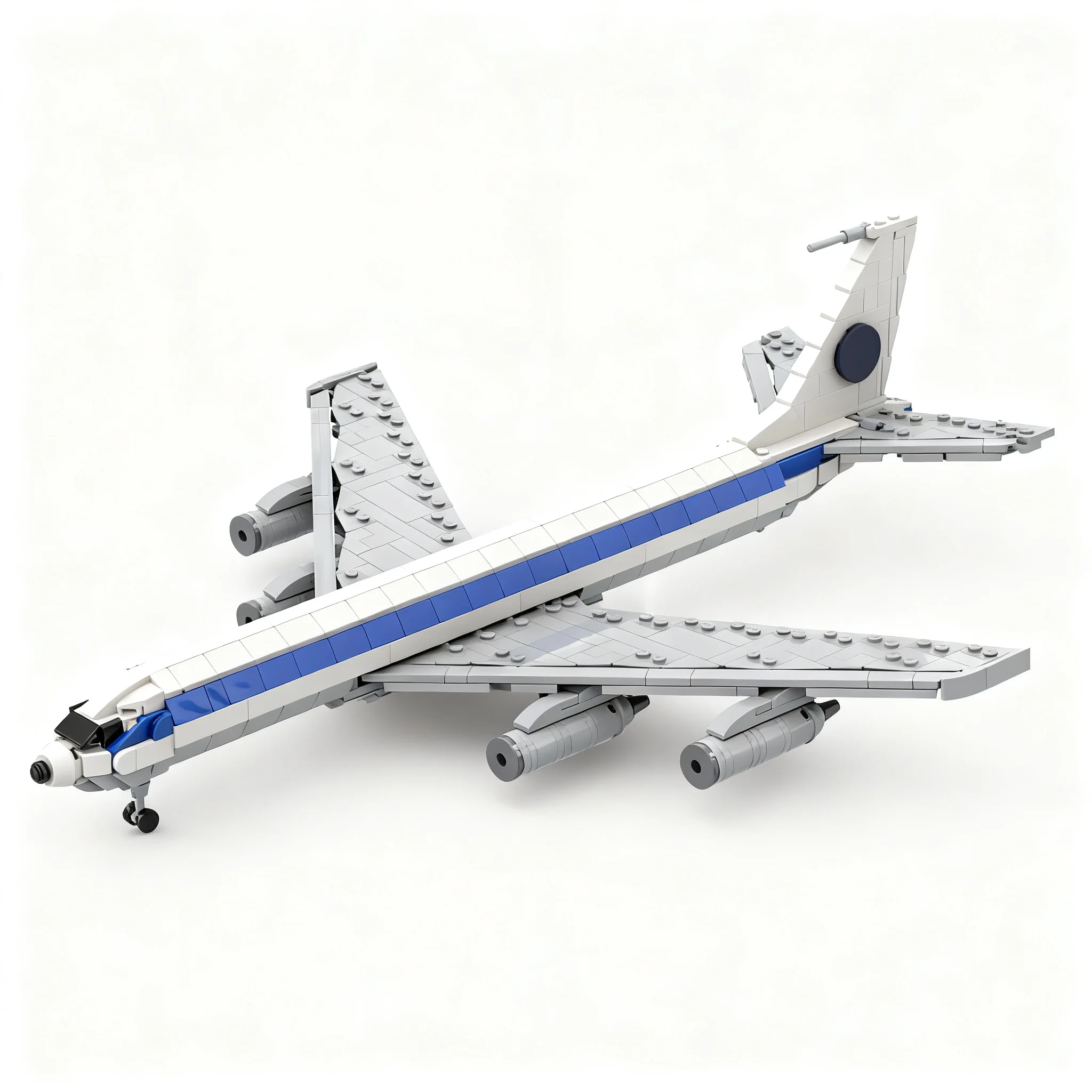 999pcs MOC Icons Boeings 707-120 - Pan-Am Livery 1 100 Model Building Blocks Architecture Christmas Gift Toys Brick Collection