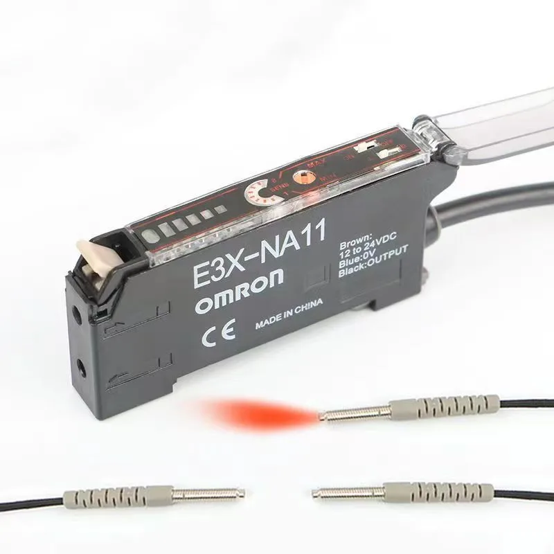 Wzmacniacz światłowodowy optyczny czujnik światłowodowy E3X-NA11 naprzeciwko odbicie rozproszone indukcyjny przełącznik fotoelektryczny DC 3-drutu