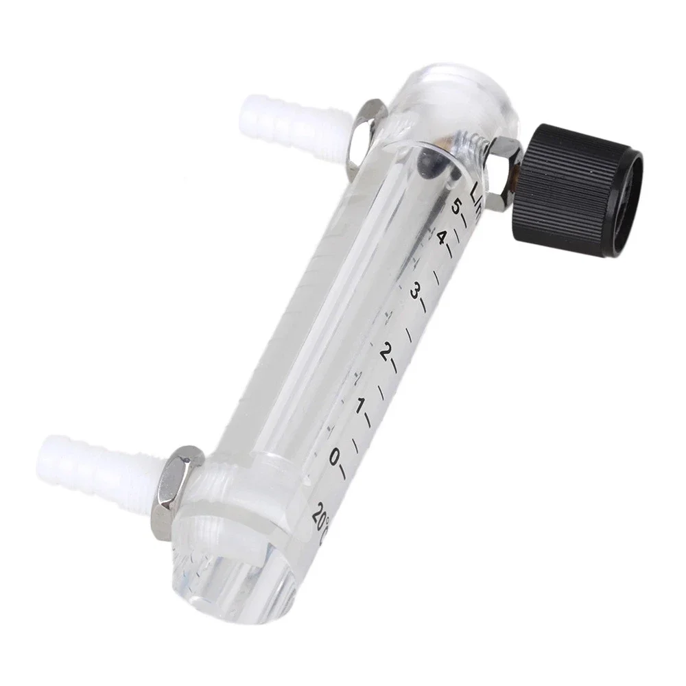 ‌LZQ-4 Gas Flow Meter 0.5-5LPM - Acrylic Semicircle Flowmeter for Oxygen/Air/Industrial Ga