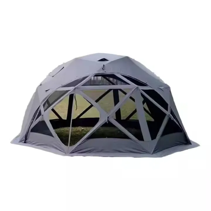 Luxury Round Hotel Outdoor Canvas Octagon 6-8 People Thickened Camping Glamping Ball Tent For Family