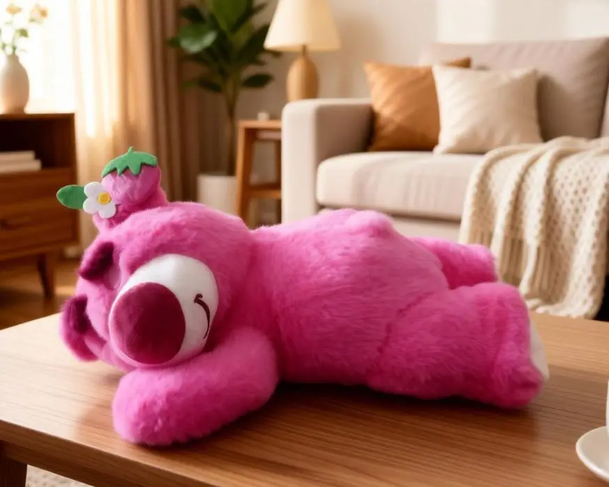 

Плюшевая подушка-игрушка Disney Toy Story Lotso: милый медведь-клубничка для дивана ---- Подарок для девочек на День рождения или праздник
