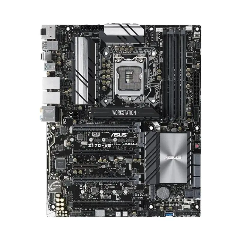 중고 마더보드, ASUS Workingstation 마더보드, Z170-WS, ATX 폼 팩터, LGA 1151 소켓, 6 세대 코어 CPU, Z170 칩셋