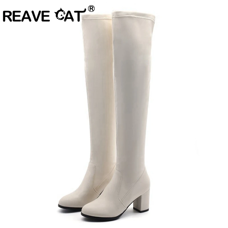 REAVE CAT 2021 Autumn Over the knee boots High heels Thigh High Boots Sexy Ladies Women\'s boots Hot