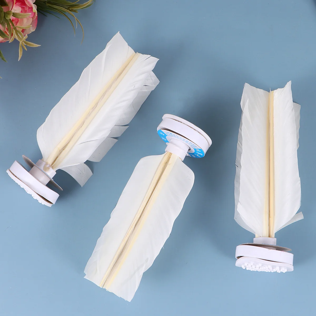 6 Pcs Chinese Traditional Shuttlecock Colored Training Fitness Badminton Shuttlecocks