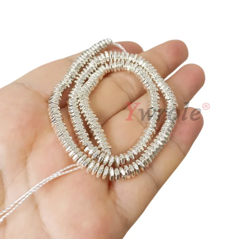 AAA Plating Silvery Hematite All Kind of Beads Square Round Wheels Shape Spacer Beads for Jewelry Making Diy Bracelets 15\'\'