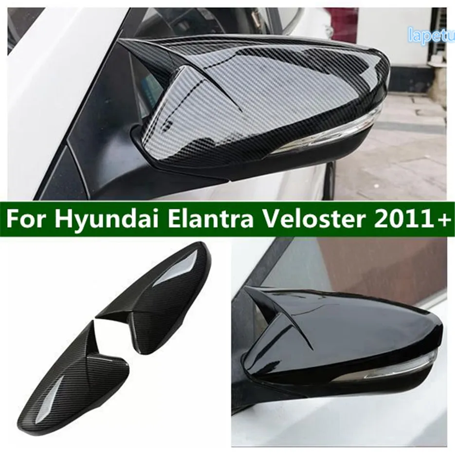 

Rearview Mirror Case Shell Ox Horn Blade Style Cover Trim For Hyundai Elantra Veloster 2011 - 2015 Exterior Modified Accessories