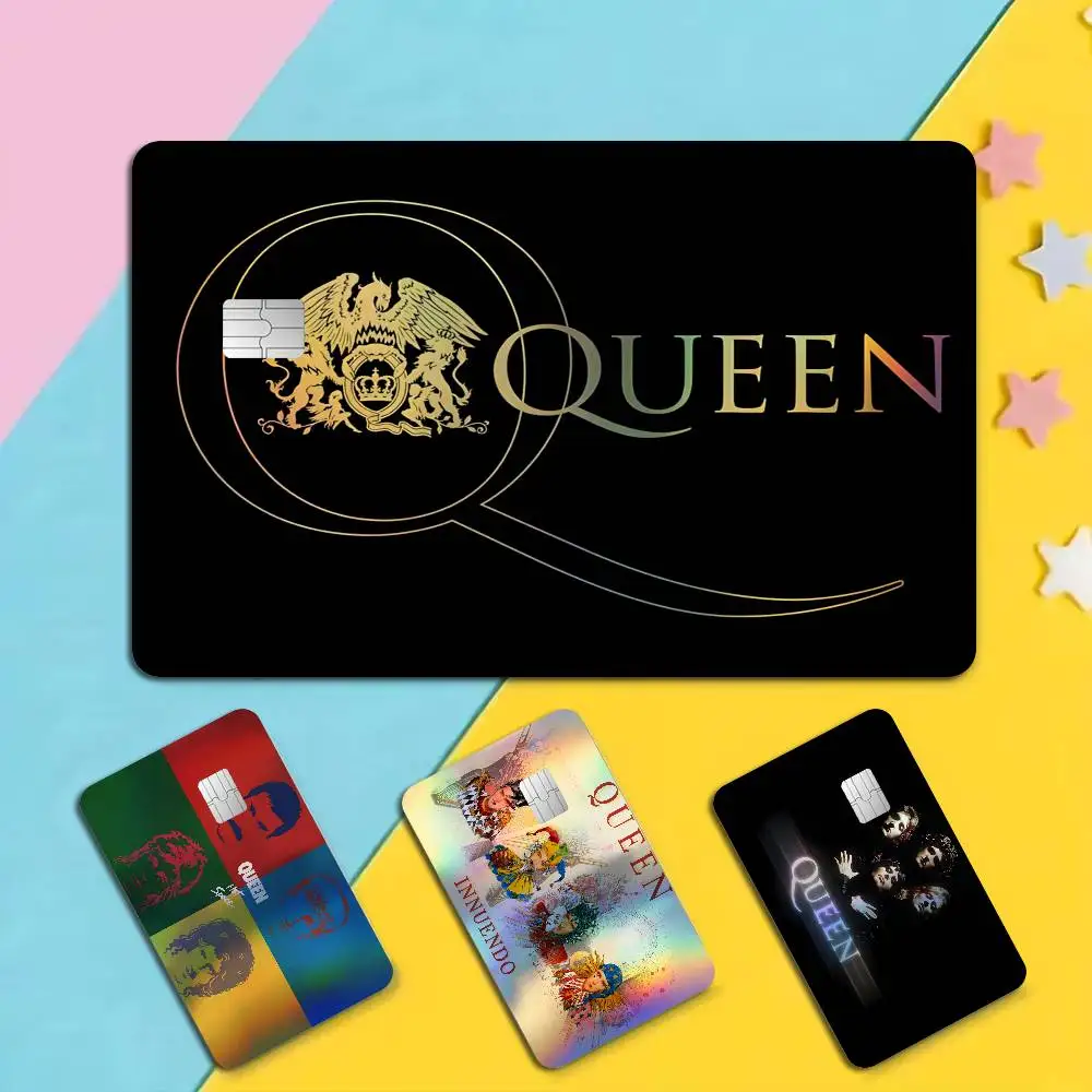 Q-QueenS Band Laser Glitter Bank Card Stickers Fashion Multi Scene Art Decor Decals