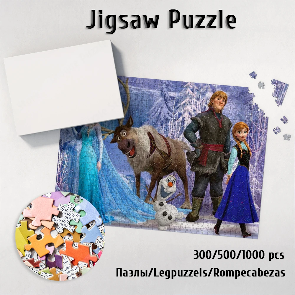 

Disney Movie Frozen Jigsaw Puzzles Elsa and Anna Cartoon Games and Puzzles Disney Princess Board Games Fidget Toys for Education