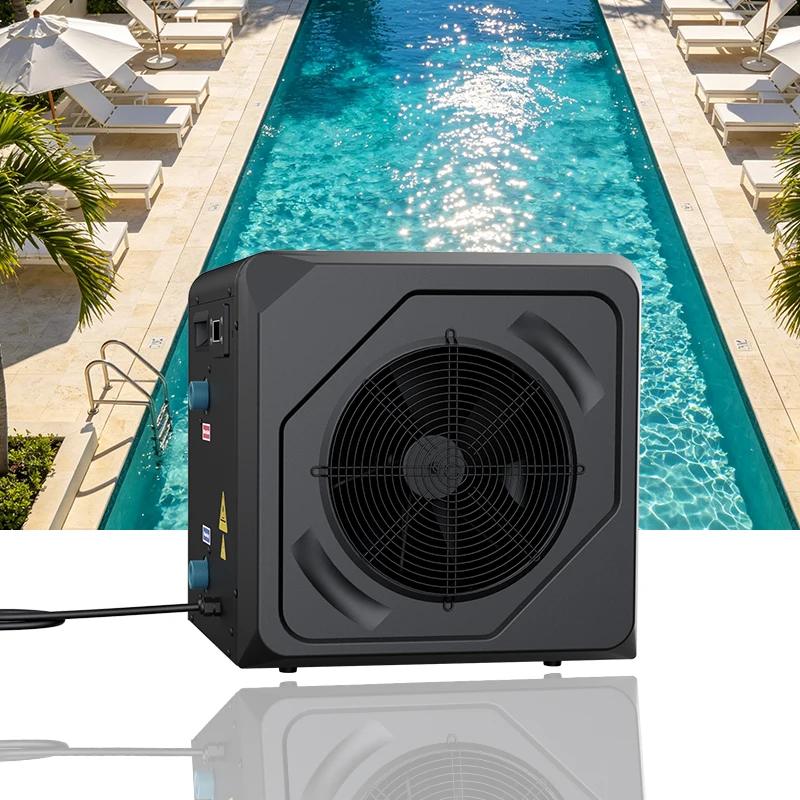 Mini Electric Air Source Heat Pump For Swimming Pool High Efficiency R32 Refrigerant Plastic Housing Tankless Household Use