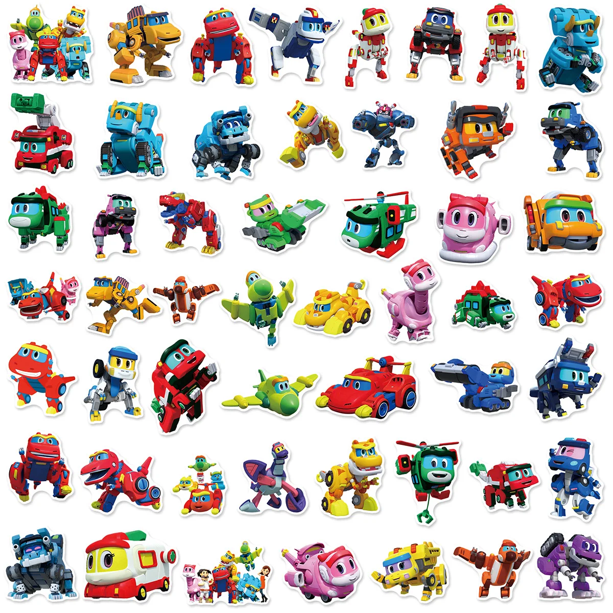 

50PCS Cute GOGO DINO Stickers Funny Animated Graffiti Cartoon Creative DIY Diary Book Desk Wardrobe Book Decal Sticker Gift