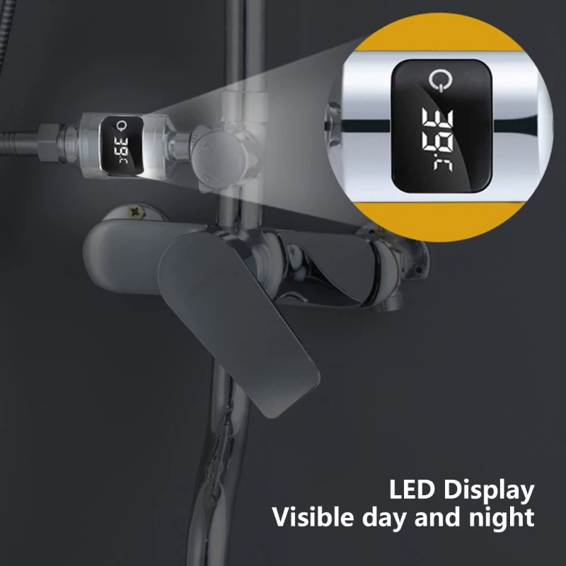 Tampilan LED Air Listrik Termometer Pancuran Air Rumah