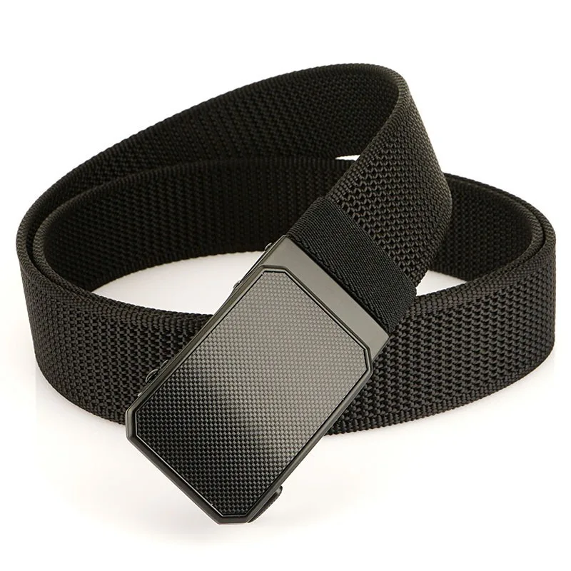 Tactical Nylon Woven Belt for Men, Automatic Buckle, Army Belt, Outdoor Hunting, Compass, 1.5