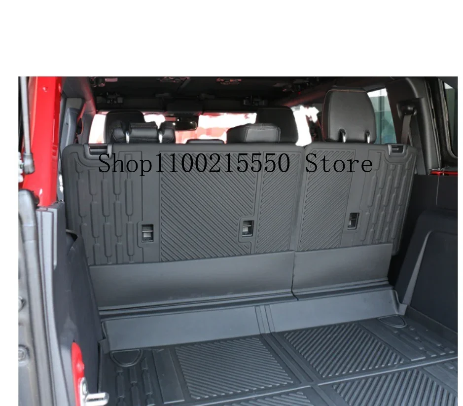 Rear Seat Back Cover Backrest Protector for 4 Door Ford Bronco Split Dog Seat Liner Cargo Mats with  Interior Accessories