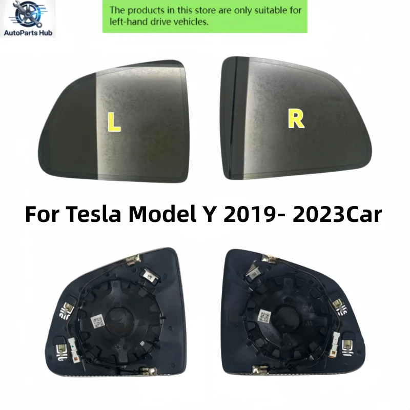 Suitable for Tesla Model Y 2019-2023 models with heated auto-dimming rearview mirror glass