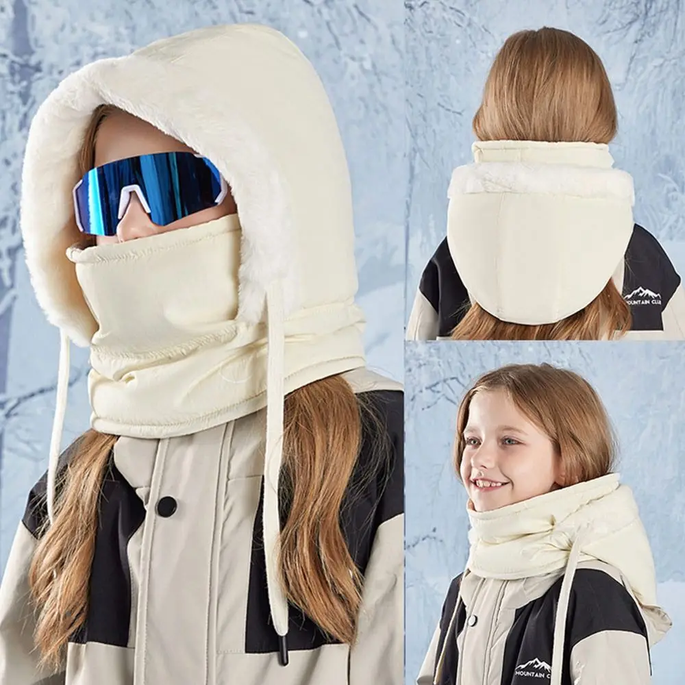 Winter Ear Protection Winter Children Hats Warm Fleece Snow Caps Cycling Windproof Pullover Cap for Boys Girls