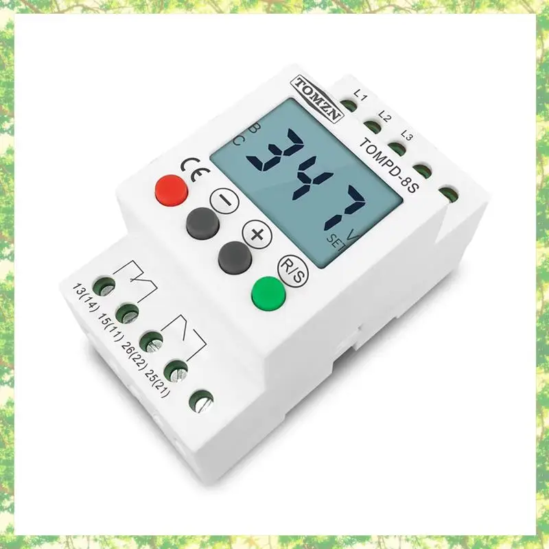 Smart-TOMZN حامي الجهد 3 المرحلة تسلسل حامي تحت مرحل حماية حامي الجهد الزائد