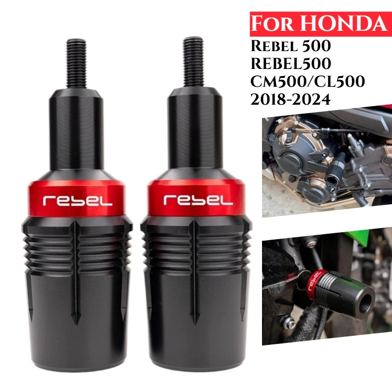 

For HONDA Rebel 500 REBEL500 CM500/CL500 2018-2024 Motorcycle Frame Sliders Falling Protection Crash Protectors Accessories