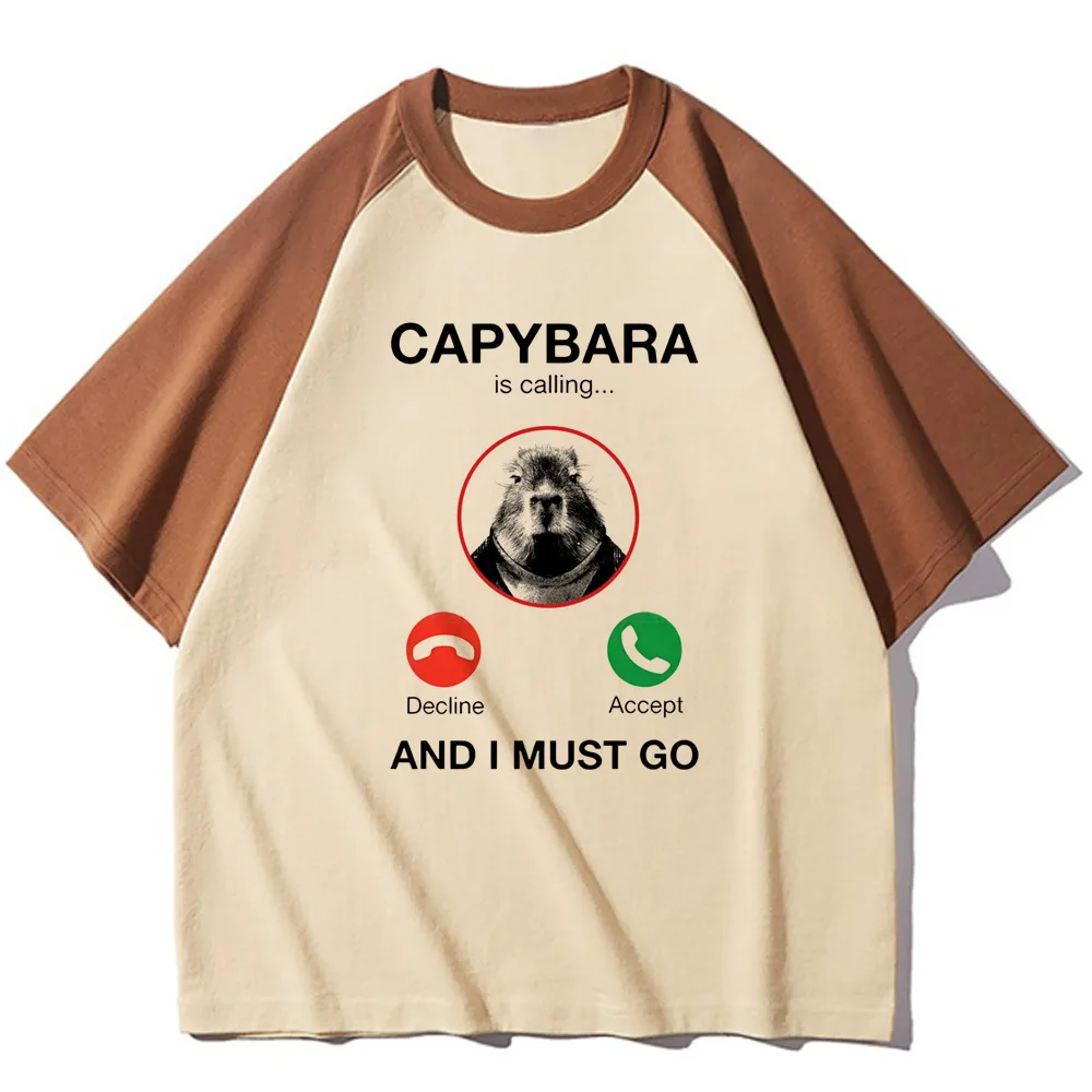 Capibara Tee women Y2K manga harajuku top girl streetwear clothes