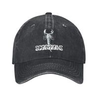 Washed Baseball Cap Scorpion  heavy metal Rock Band Summer Hip Hop Hats For Female Streetwear Hunting Camping Sun Snapback Cap