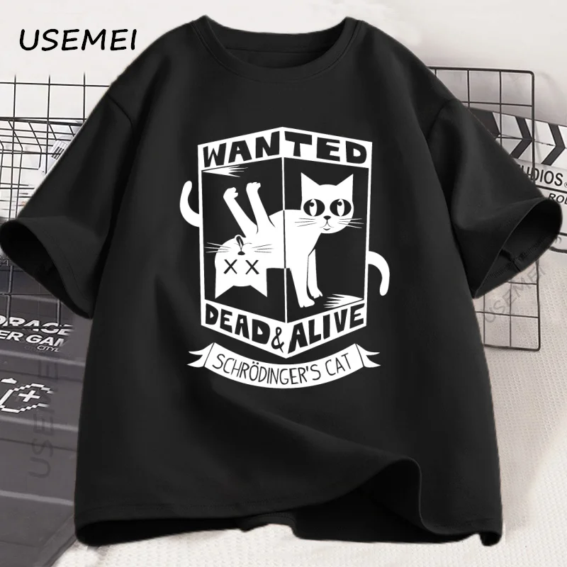 

Funny Black Cat T-shirts Cotton Causal Loose Tshirt Printed Round Neck Short Sleeve Cat Lover T Shirt Harajuku Streetwear