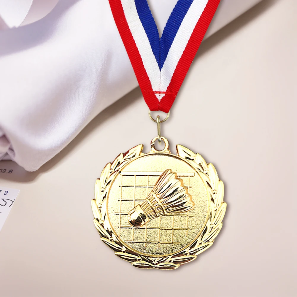 

5cm Badminton Medal Gold/Silver/Bronze Medal Zinc Alloy Metal Winner Medals Badminton Award Medals for Games Sports Competitions