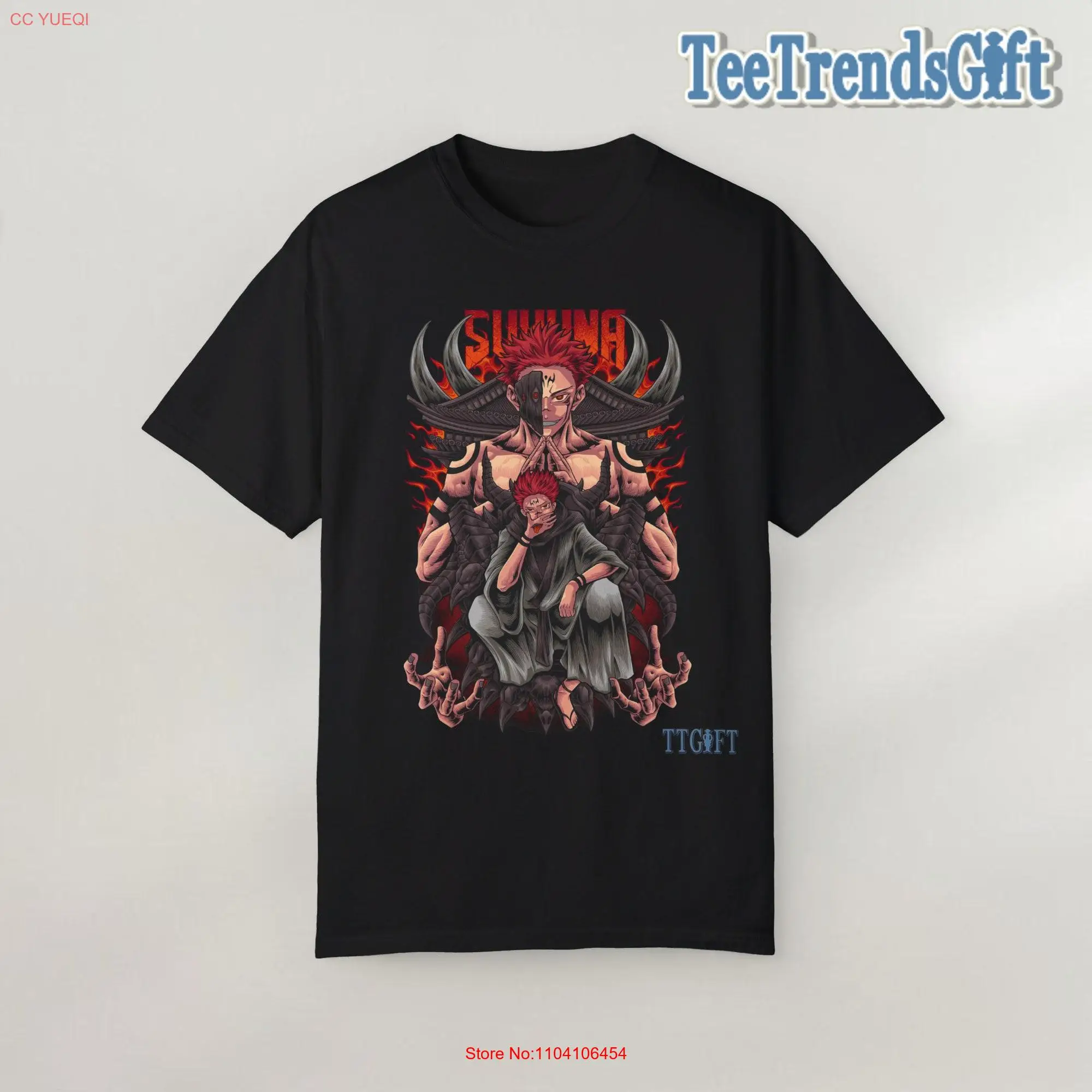 Ryomen Sukuna X Malevolent Shrine T shirt long or short sleeves