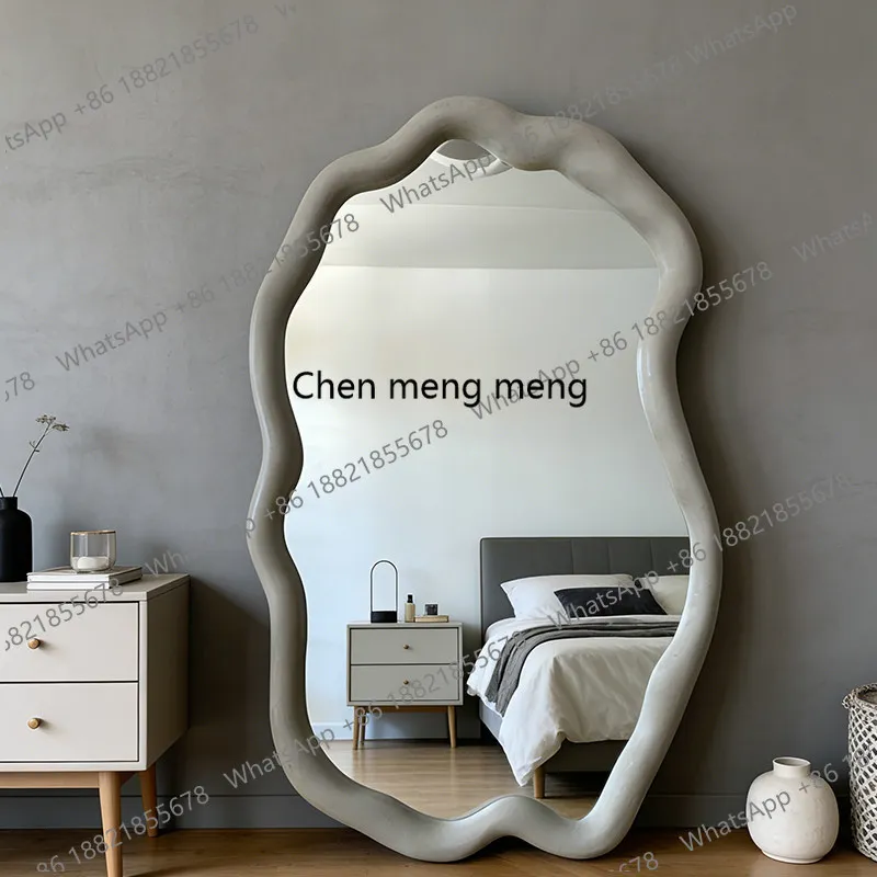 

French special-shaped full-length mirror ins mirror high-value home full-length mirror European art creativity