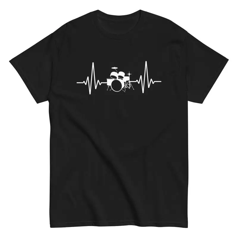 

New Drummer T Shirt Heartbeat Drum Set Idea For Dum Player
