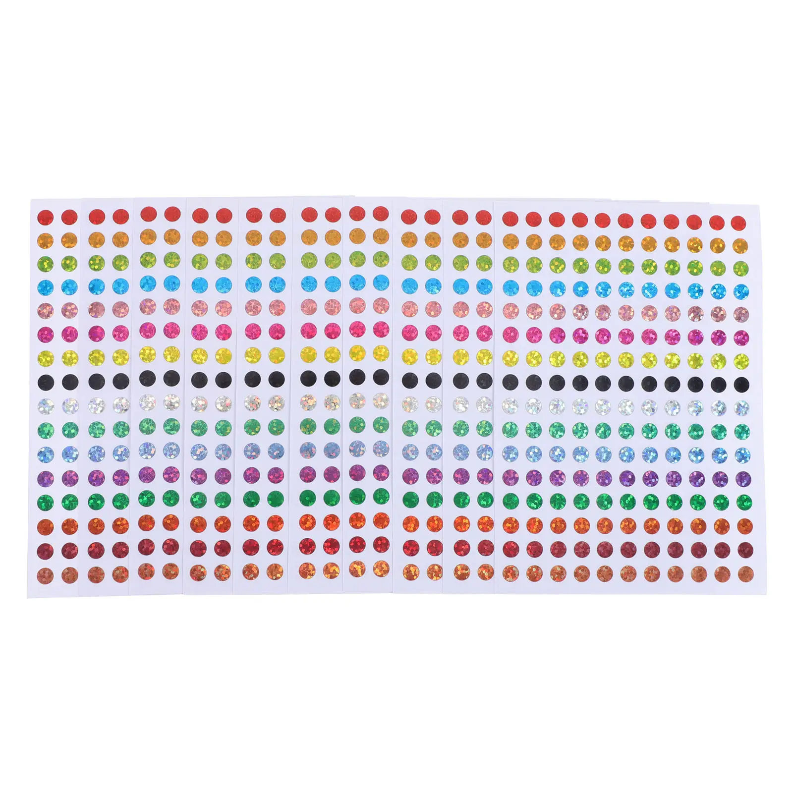 

100 Sheets Laser Color Coding Labels Round Dot Stickers 6Mm Shiny Sparkle Circle Labels for DIY Planners Classroom Behavior