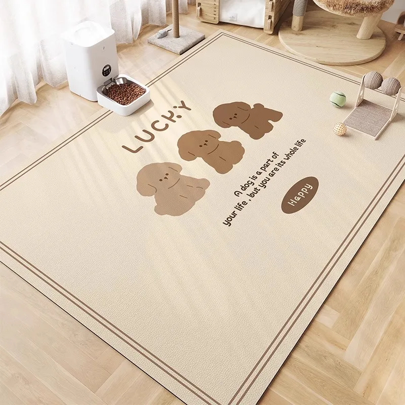 

Cartoon Cute Pet Mat Home Cat Dog Rugs PVC Waterproof Rug Leather Non Slip Wear-resistant Floor Mats Carpet for Kitchen Ковер 러그