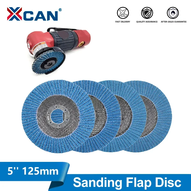 XCAN 1 قطعة 125 مللي متر أقراص رفرف مسطحة طحن عجلات طاحونة زاوية صغيرة اكسسوارات الرملي أقراص لتلميع الخشب المعدني