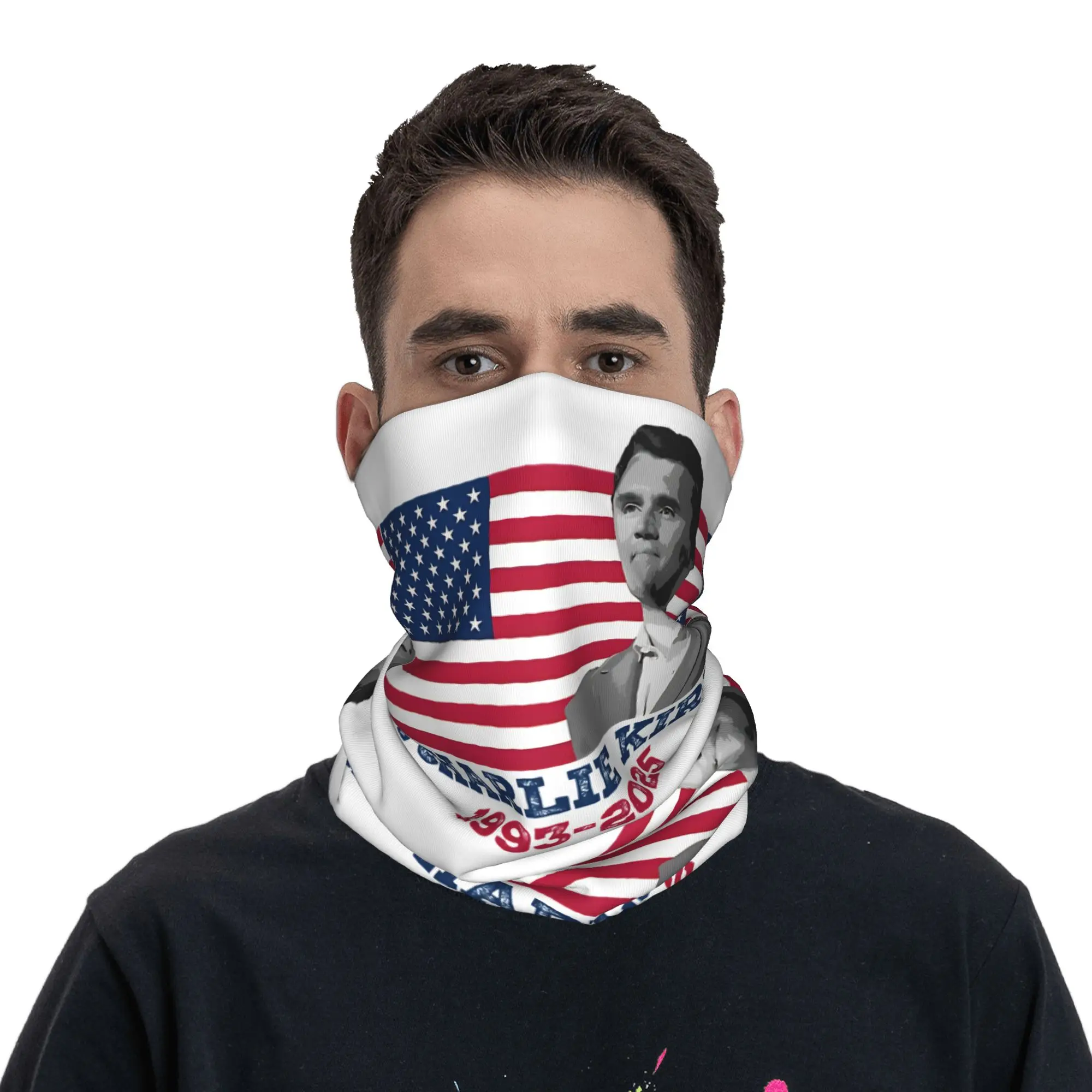 

Charlie Kirk 1993-2025 бандана, гетры с принтом, шарф, многофункциональный головной убор для бега, унисекс, для взрослых, ветрозащитный